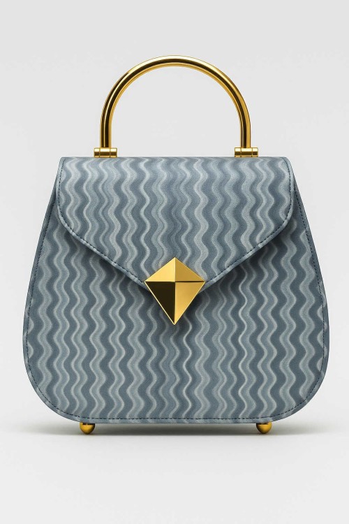 Wave-Pattern Structured Handbag