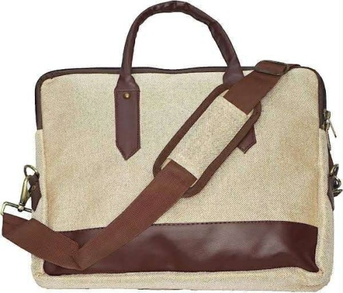 Jute & Leather Office Bag